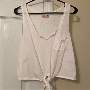 Tie crop tank top